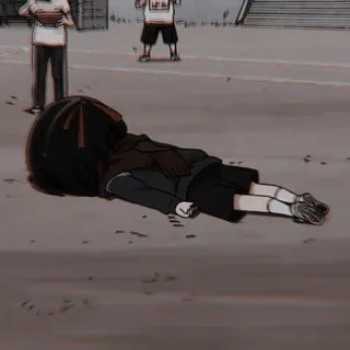 🀄 0172fa00 Anime, Niño, Suelo, Caído, Triste telegram sticker