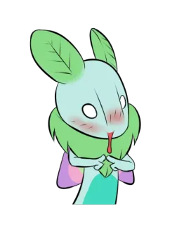 😳 3cca18b8 漫画, 動物, かわいい, 葉, キャラクター, ファンタジー, 緑 whatsapp sticker