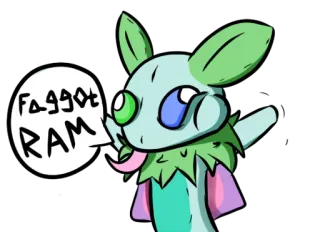 😁 99573aa8 Faggot RAM 攻撃的, 侮辱, 漫画, 動物, 吹き出し whatsapp sticker