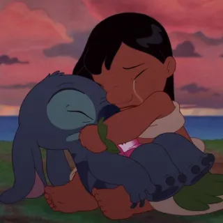 ❤️ 6b594beb Stitch Lilo & Stitch traurig, weinen, freundschaft, emotional, lilo, stitch, disney whatsapp sticker