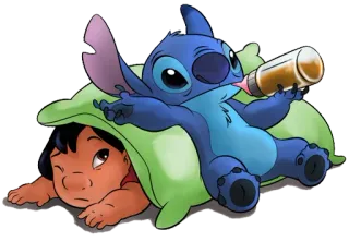 😐 5826a604 Stitch Lilo & Stitch disney, lilo, stitch, słodki, kreskówka, animowany telegram sticker