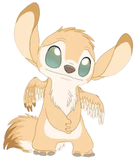 ☺️ 89135beb Angel Lilo & Stitch disney, kreskówka, słodkie, obcy, skrzydła telegram sticker