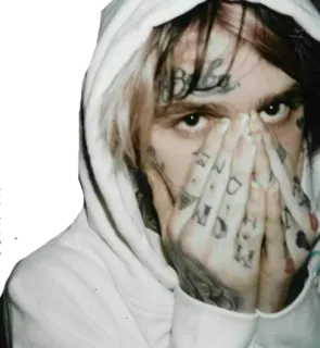 🤯 74e8c1c2 Lil Peep Lil Peep, Rapper, Tatuaggio, Musica, Ritratto, Tatuaggio facciale telegram sticker