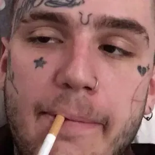 😤 ec3ac11c Lil Peep Lil Peep, rapper, musica, cantante, sigaretta, tatuaggio telegram sticker