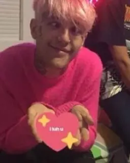 💝 ede862e3 I huh u rosa, cuore, amore, stella telegram sticker