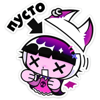 ⭐ 04e791f8 пусто dessin animé, personnage, mignon, monstre, halloween, chauve-souris telegram sticker