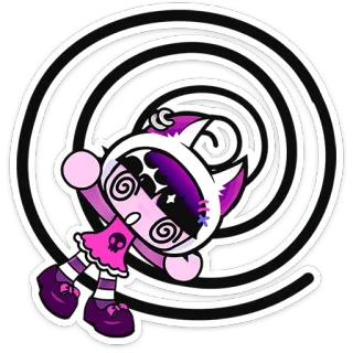 ⭐ 0e543091 Dessin animé, Anime, Hypnotique, Personnage, Poupée telegram sticker