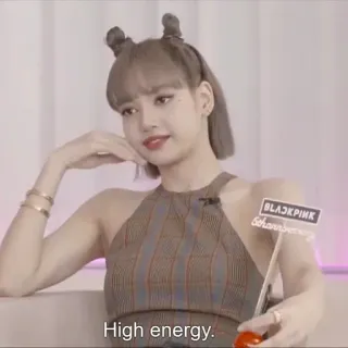 🪶 be0aec0d Lisa High energy. 韩流, BLACKPINK, 音乐, 歌手, 女子组合 telegram sticker