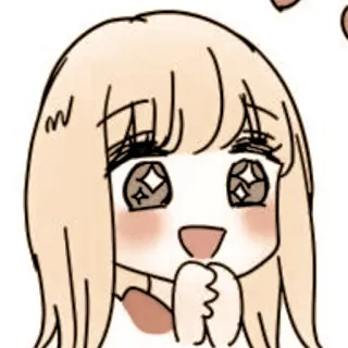 🦊 05c2d0f1 卡通, 动漫, 女孩, 开心, 可爱, 卡哇伊, 微笑 whatsapp sticker