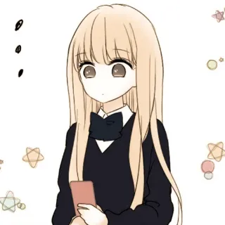 🦊 bf14bcd8 动漫, 女孩, 可爱, 插画, 卡通, 角色 whatsapp sticker