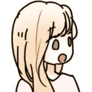 🦊 dbfa311d 卡通, 女人, 女孩, 角色, 震惊, 惊讶, 可爱 whatsapp sticker