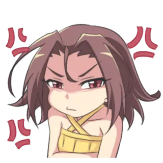 💢 749ff24f 动漫, 漫画, 生气, Q版, 女孩, 卡通 telegram sticker