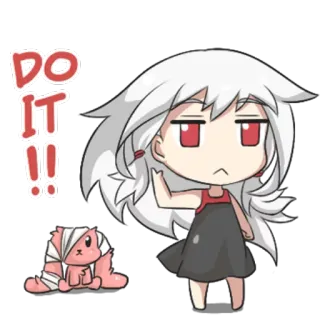 🍃 afb4acb9 DO IT!! 卡通, Q版, 动物, 角色 telegram sticker