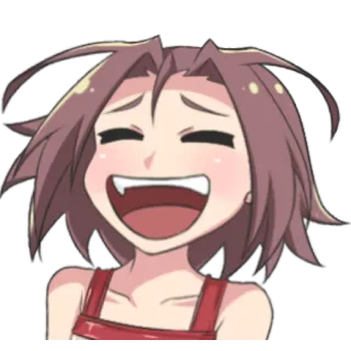 😂 f018325e 动漫, 卡通, 开心, 笑, 女孩 telegram sticker