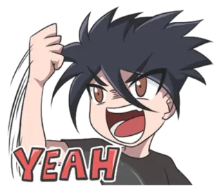 😀 1077876f YEAH Anime, Semangat, Motivasi, Yeah, Kartun, Sukses telegram sticker