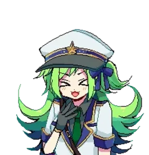 🧪 9544fc61 Anime, Cô gái, Quân đội, Mũ, Đồng phục, Dễ thương telegram sticker