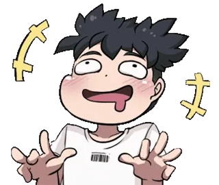 🎈 8a1154b5 Мультфильм, Выражение, Безумный, Глупый, Взволнованный, Аниме, Персонаж, Смешной whatsapp sticker