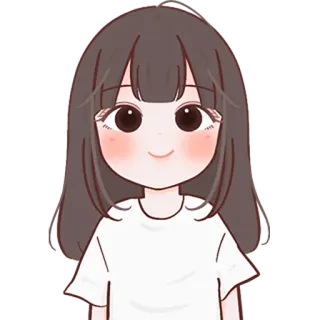 🙂 6bbded81 kartun, gadis, imut, anime, karakter, ilustrasi telegram sticker