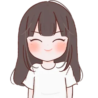 🙂 c0aa791f Kartun, Gadis, Kawaii, Lucu, Anime, Chibi telegram sticker