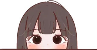 👀 e4e5d118 Anime, Gadis, Kawaii, Lucu, Mengintip, Manga telegram sticker