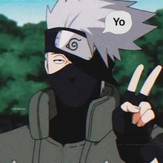 😄 2f089d77 Kakashi Naruto Yo Kakashi, Naruto, Anime, Ninja, Friedenszeichen whatsapp sticker