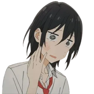 😢 a68e9442 Anime, Charakter, geschockt, besorgt, beunruhigt, Emotion, Ausdruck whatsapp sticker