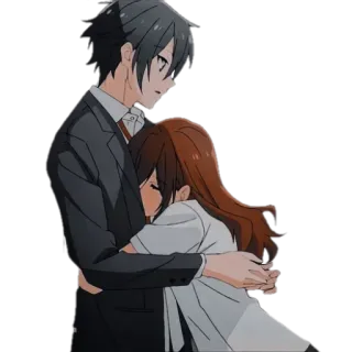 🫂 f5fe0258 Anime, Paar, Umarmung, Romantik, Liebe, Cartoon whatsapp sticker