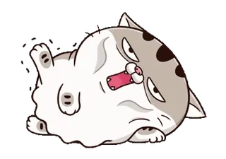 😭 d28005ad кот, злой, мультфильм, милый, смешной, животное, стикер telegram sticker