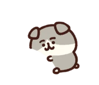 😡 377a9516 pies, zwierzę, kreskówka, słodki, naklejka telegram sticker