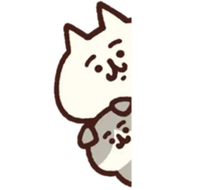 😉 4ac8df72 kot, zwierzę, słodki, naklejka, podglądanie telegram sticker