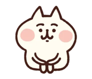 😄 6a8d3502 Kreskówka, Kot, Kawaii, Słodkie, Zwierzę, Śmieszne, Naklejka, Meme telegram sticker