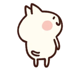 😍 71818732 królik, słodki, kreskówka, zwierzę, naklejka telegram sticker