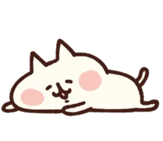 😀 d70096ca kot, słodki, zwierzę, leniwy, śpiący, kawaii, uroczy telegram sticker