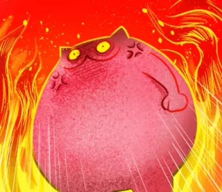 🦊 3f593491 arrabbiato, gatto, animale, cartone animato, meme telegram sticker