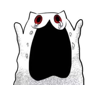 🦊 793efc66 gatto, mostro, spaventoso, creatura, horror, inquietante telegram sticker