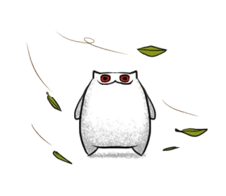 🦊 cd5db831 gatto, bianco, cartone animato, adesivo telegram sticker