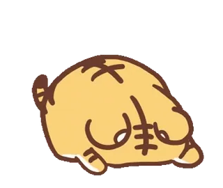 😝 8b11a565 Мультфильм, Милый, Персонаж, Сонный, Лежа telegram sticker