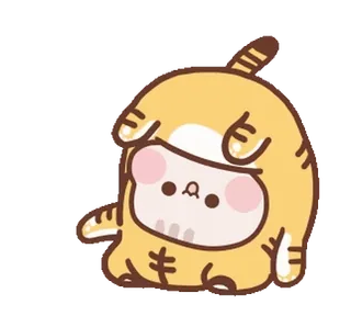 😊 d012177b стикер, кот, животное, мультфильм, милый, каваи, тигр, питомец telegram sticker