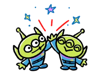 😋 973b5925 Alien Toy Story 玩具总动员, 外星人, 迪士尼, 皮克斯, 卡通, 动画, 贴纸 telegram sticker