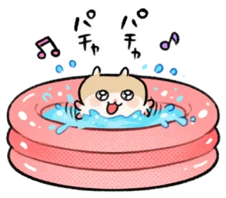 🐹 63d83e88 hamster, piscine, mignon, animal, natation, kawaii telegram sticker