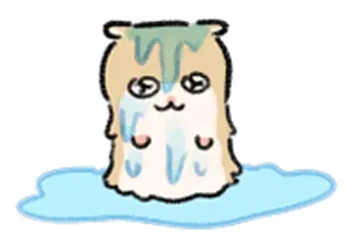 🐹 c8468307 mignon, dessin animé, animal, triste, pleurer telegram sticker