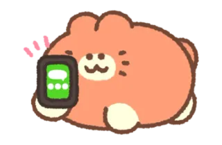🍊 73ca0d12 ours, mignon, téléphone, mobile, chat, kawaii telegram sticker