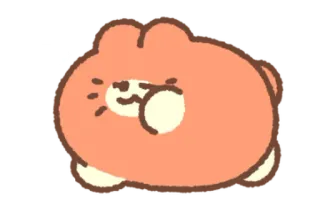 🍊 aaf48d1b animal, kawaii, mignon, dessin animé, orange telegram sticker
