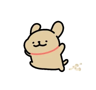 🦮 4c093f8d Hund, süß, Cartoon, laufend, Tier telegram sticker