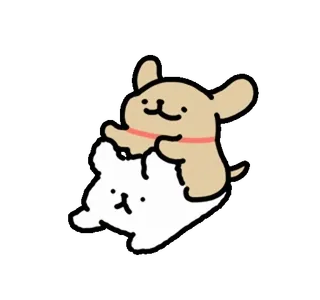 🦮 df8529d5 Hund, süß, Tier, Haustier, Cartoon, kawaii telegram sticker