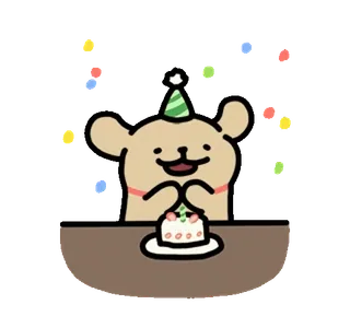 🦮 e28a2dd4 Hund, Geburtstag, Kuchen, Feier, süß telegram sticker