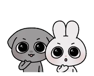 🐭 9dec9e05 สัตว์, การ์ตูน, น่ารัก, กระต่าย, หมา, ท่าทาง telegram sticker