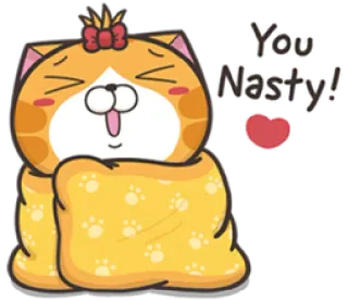 🔞 c6bd8519 You Nasty! 猫, 恶毒, 侮辱, 卡通, 动物, 贴纸 telegram sticker