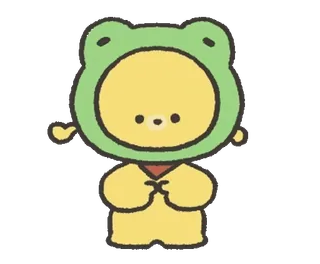 🐶 1548c6f2 Bär, Frosch, süß, Cartoon, Tier, Kawaii whatsapp sticker