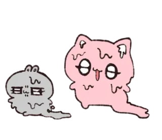 🦀 23a0b6f9 แมว, น่ารัก, สัตว์, หยด, ตลก telegram sticker